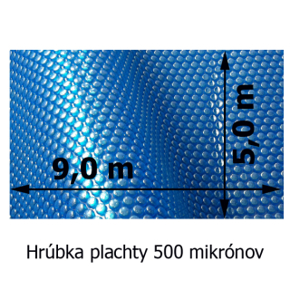 Solárna plachta obdĺžnik 9x5 m modrá 500 mic